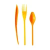 soldes en ligne Lot De 30 Couverts Plastiques Réutilisables Orange 5