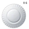 Duralex Lot De 6 – Assiette Plate Ondulée En Verre Résistant 26 Cm Transparent à prix imbattables 13