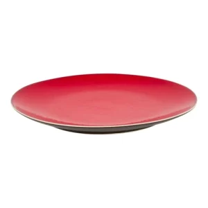 outlet soldes Table Passion Lot De 6 Assiettes Plate 27 Cm En Grès Rouge 7