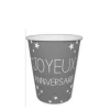 pas cher en vente Lot De 6 Gobelets Jetables Anniversaire Gris Perle 25 Cl 5