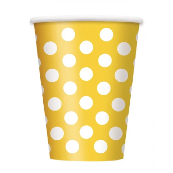 vente chaude Lot De 6 Gobelets Jetables Anniversaire Jaune Soleil 25 Cl 1