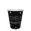 dernières Lot De 6 Gobelets Jetables Anniversaire Noir Pur 25 Cl 5