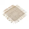 acheter en ligne Lot De 6 Napperons Toile De Jute Effilée 12 Cm X 12 Cm 5