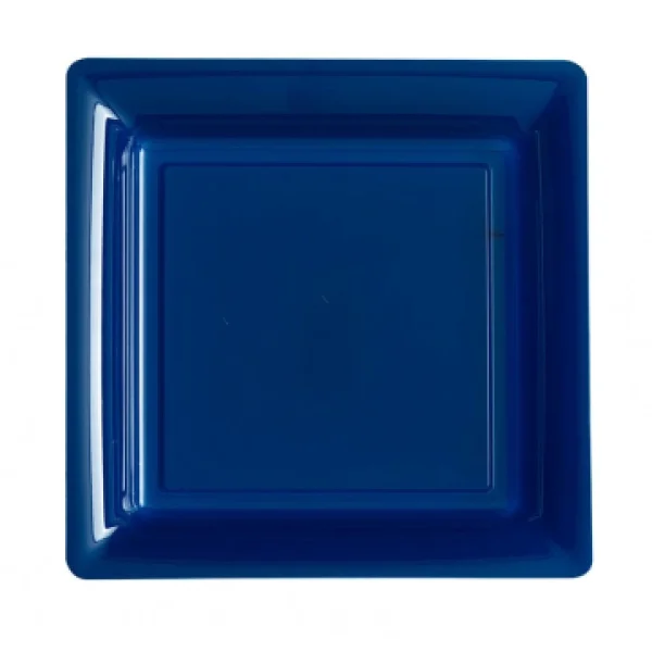 à prix imbattables Lot De 8 Assiette Réutilisables Carrées Bleu Foncé 21,5 Cm 1