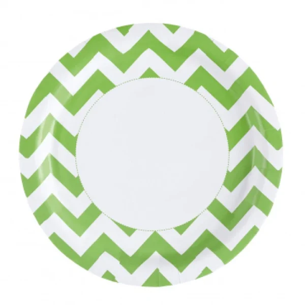 Large choix en ligne Lot De 8 Assiettes Chevron Kiwi 22,8 Cm 1