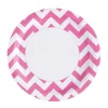 Lot De 8 Assiettes Chevron Rose 22,8 Cm Promotio de vente 5