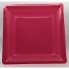 Lot De 8 Assiettes Réutilisables Carrées Fuschia 21,5 Cm magasin en ligne 5