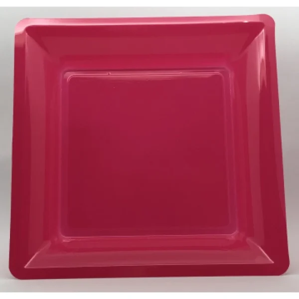 Lot De 8 Assiettes Réutilisables Carrées Fuschia 21,5 Cm magasin en ligne 1