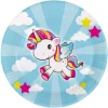 belle Lot De 6 Assiettes Licorne 23 Cm 7