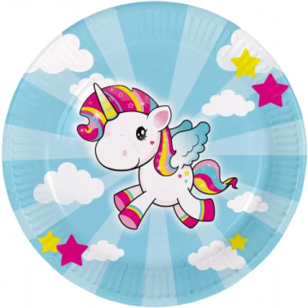 belle Lot De 6 Assiettes Licorne 23 Cm 1