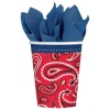 Lot De 8 Gobelets Jetables Bandana & Blue Jeans En Carton Boutique 7