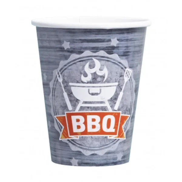 beauté Lot De 8 Gobelets Jetables En Carton BBQ Party 26 Cl 1