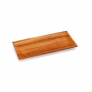 marques de renommée Bazar Bizar Petite Assiette à Sushi Rectangulaire En Bois De Teck 7