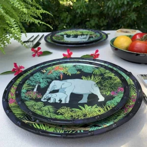 Les Jardins De La Comtesse Petite Assiette En Mélamine Décorée D’animaux De La Jungle Ø 23 Cm prix abordable 7