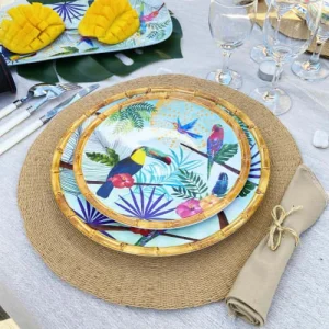 mode Les Jardins De La Comtesse Petite Assiette Plate En Mélamine 23 Cm Imprimé De Toucans 7