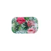 Authentic Original licence Plateau Métal Fleurs Tropicales 18,5 X 11,5 X 2 Cm 7