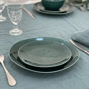 Maison Tilleul Service Assiettes En Céramique Vert jusqu'à 9