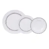 Table Passion Service D’assiettes 12 Pièces En Porcelaine Blanc mode pas cher 20