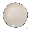 Maison Tilleul Set De 4 Assiettes Plates Céramique Blanc Boutique 14