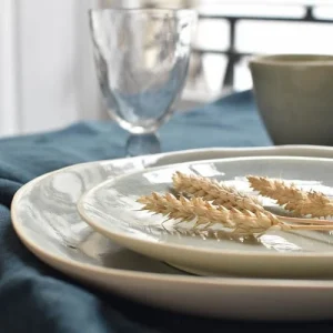 SOLDES TOUT À Maison Tilleul Set De 4 Assiettes Plates Céramique Vert 13