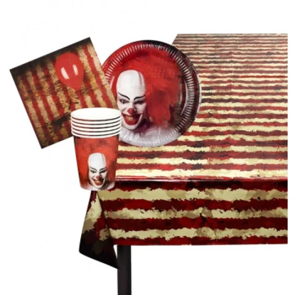 Achat Set De Table Clown De L’horreur Halloween (25 Pièces) 1